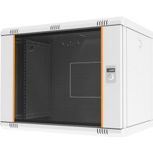 Ager 15U 600X600 Agena Base Serısı Duvar Tıpı Kabınet 4 Cıhaz Dıkmelı Montajlı (On Cıtalı Cam Kapak/a Arka Sabit Yan Kapaklar Kilitli- B1 BEYAZ)AG-AB15U6060B1-A0BB-A-M-M1-15U6060