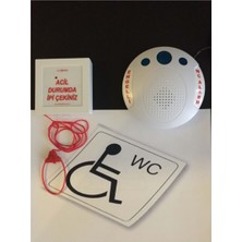 Telemedic Kablosuz Ipli Wc Acil Çağrı Butonu Lamba Seti