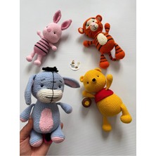 Adenya Amigurumi Örgü Büyük Pooh Serisi 4'lü Set