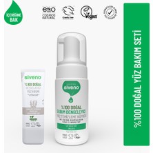 Siveno %100 Doğal Yağlı Cilt Yüz Temizleme Köpüğü 100 ml ve Beyazlatıcı Yüz Kremi 30 ml