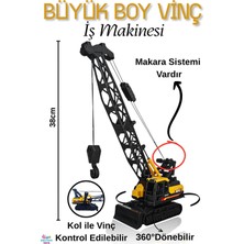 Brother Toys Dev Boy Vinç Kepçe Sarılır Makaralı Ipli Oyuncak Iş Makinesi Paletli Iş Makinası 38 Cm.
