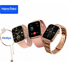 Haino Teko G9 Mini Amoled Ekran Akıllı Saat Bileklik Hediyeli Gold Rose