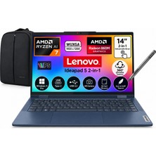Lenovo Ideapad 5 2-In-1 Amd Ryzen Aı 7 350 16GB Ram 2tb SSD Windows 11 Pro 14" Taşınabilir Bilgisayar 83KT004STR + Snertech Çanta