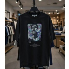 Playwear Sora Duman Baskılı %100 Pamuk Regular Fit Bisiklet Yaka T-Shirt