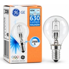 General Electric E14 42W Halojen Ampul 55W Eşdeğer 630 Lümen 2800K