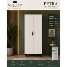 Quattro Home Petra 2 Kapaklı Dolap