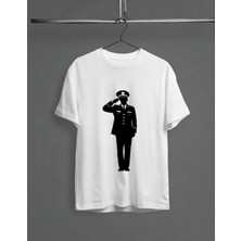 Playwear Play Wear Unisex Bol Kalıp Memur Selam Bisiklet Yaka Baskılı T-Shirt