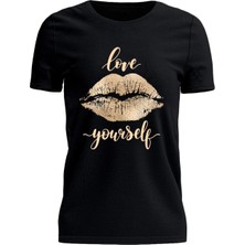 Gadali Unisex Oversize Love Your Self Baskılı Günlük T-Shirt