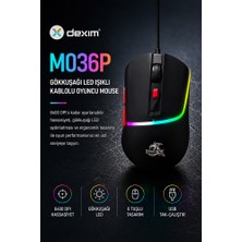 Dexim Rainbow LED Işıklı 6400 Dpı Kablolu Gaming Oyuncu Mouse