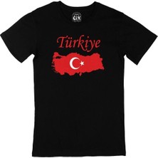 Cix Türkiye Haritalı ve Bayraklı Siyah Tişört