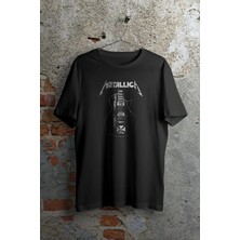 Rua Wear Metalica Tasarım Baskılı Tişört Premium Kaliteli Kumaş