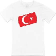 Cix Unisex Dikdörtgen Türk Bayraklı Tişört