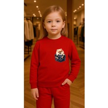 Playwear Çocuktakım Sweatshirt Mars Baskılı Kız Erkek Çocuk Bisiklet Yaka3 4-5-6-7-8-9-10-11-12YAŞ