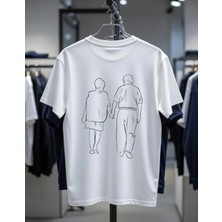 Playwear Play Wear Unisex Bol Kalıp Minimal Çift Sırt Baskılı Bisiklet Yaka T-Shirt
