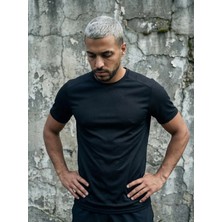 Claw Up Work Check Texture Tee | Black (Meş Garnili Kareli Dokulu Nefes Alabilen Siyah T-Shirt)