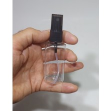 Zylan Ambalaj 10 Adet Boş Şişe Spreyli Kolonya Şişesi Doldurulabilir Cep Plastik Parfüm Şişesi 50 ml Siyah