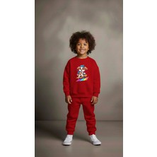 Playwear Takım Sweatshirt Kay Kay Dog V1 Baskılı Kız Erkek Çocuk Bisiklet Yaka3 4-5-6-7-8-9-10-11-12YAŞ