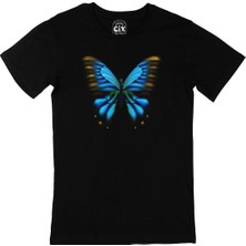 Cix Butterfly Kelebekli Siyah Tişört