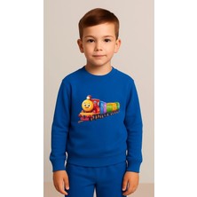 Playwear Çocuktakım Sweatshirt Trenn Baskılı Kız Erkek Çocuk Bisiklet Yaka3 4-5-6-7-8-9-10-11-12YAŞ