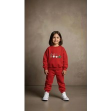 Playwear Takım Sweatshirt Çam Dede Baskılı Kız Erkek Çocuk Bisiklet Yaka3 4-5-6-7-8-9-10-11-12YAŞ