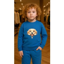 Playwear Çocuktakım Sweatshirt Fearmuar Köpek Baskılı Kız Erkek Çocuk Bisiklet Yaka3 4-5-6-7-8-9-10-11-12YAŞ