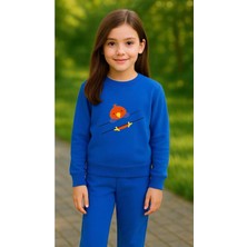 Playwear Takım Sweatshirt Asılı Kuş Baskılı Kız Erkek Çocuk Bisiklet Yaka3 4-5-6-7-8-9-10-11-12YAŞ