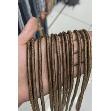 Uçar Doğal Taş Hematit Taşı Dalgalı Kesim Parlak Kahverengi 6x1mm Doğal Taş Dizi