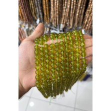 Uçar Doğal Taş Peridot Taşı Küre Kesim Parlak 10mm Doğal Taş Dizi