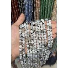 Uçar Doğal Taş Ay Taşı Küre Kesim Parlak 8mm Doğal Taş Dizi [AB+]