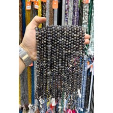 Uçar Doğal Taş İyolit Taşı Küre Kesim Parlak 8mm Doğal Taş Dizi [AA]