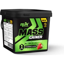Run Nutrition Gainer - 5 Kg - Çilek Aromalı - 50 Servis - Hediyeli