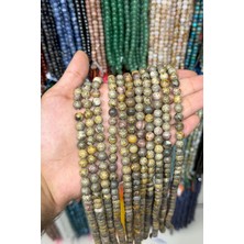 Uçar Doğal Taş Jasper Taşı Küre Kesim Parlak 8mm Doğal Taş Dizi [AA]
