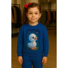 Playwear Eşofman Takımı Gece Ördek Resim Desenli 3-4-5-6-7-8-9-10-11-12 Yaş