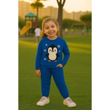 Playwear Penguen Kar Tanesi Baskılı Eşofman Takımı 3-4-5-6-7-8-9-10-11-12 Yaş