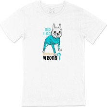 Cix Something Wrong Dog Cep Logo Tasarımlı Beyaz Tişört