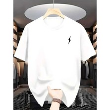 Tek Tarz Tektarzz Unisex Şimşek Baskılı Erkek Tshirt
