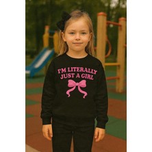 Playwear Girl Kurdele Baskılı Eşofman Takımı 3-4-5-6-7-8-9-10-11-12 Yaş