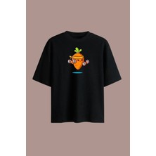 Dupe Design Carrot Gym Baskılı Oversize T-Shirt