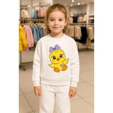 Playwear Eşofman Takımı Uçan Civciv Desenli 3-4-5-6-7-8-9-10-11-12 Yaş