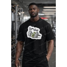 Dupe Design Gym & Tonıc Baskılı Oversize T-Shirt