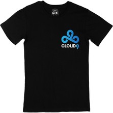 Cix Cloud 9 Cep Logo Tasarımlı Siyah Tişört