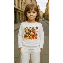 Playwear Çocuktakım Sweatshirt Ev Baskılı Kız Erkek Çocuk Bisiklet Yaka3 4-5-6-7-8-9-10-11-12YAŞ