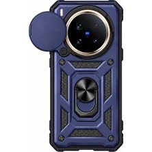 Mopal Glide Serisi Sürgülü Kamera Korumalı ve Yüzük Standlı Vivo X300 Uyumlu Kılıf