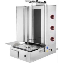 Csa Inox Csa Karacasan  Elektrikli 3 Radyan Alttan Motorlu Döner Ocağı Makinesi