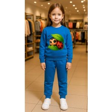 Playwear Çocuktakım Sweatshirt Uğur Böceği Baskılı Kız Erkek Çocuk Bisiklet Yaka3 4-5-6-7-8-9-10-11-12YAŞ