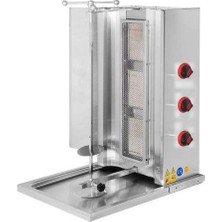 Csa Inox Csa Karacasan Tüplü 3 Radyanlı Döner Ocağı Makinesi