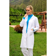 Candaş Mono Yaka Kadın Doktor Öğretmen Laborant Uzun Kol Önlük