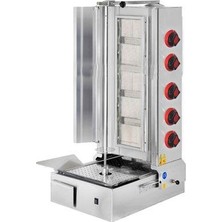 Csa Inox Csa Karacasan  Doğalgazlı 5 Radyanlı Alttan Motorlu Döner Ocağı Makinesi