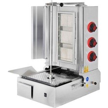Csa Inox Csa Karacasan  Doğalgazlı 3 Radyanlı Alttan Motorlu Döner Ocağı Makinesi