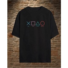 Garalio Unisex Şekil Baskılı Oversize Garalio T-Shirt